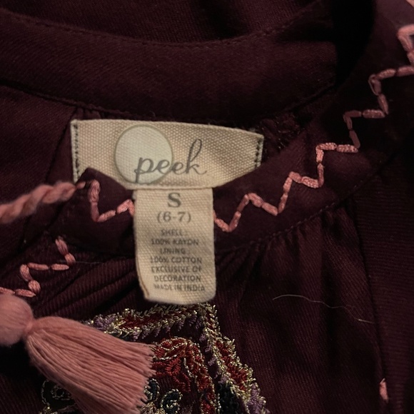 PEEK Girls DRESS Boho Peasant size  6-7 - Picture 10 of 11